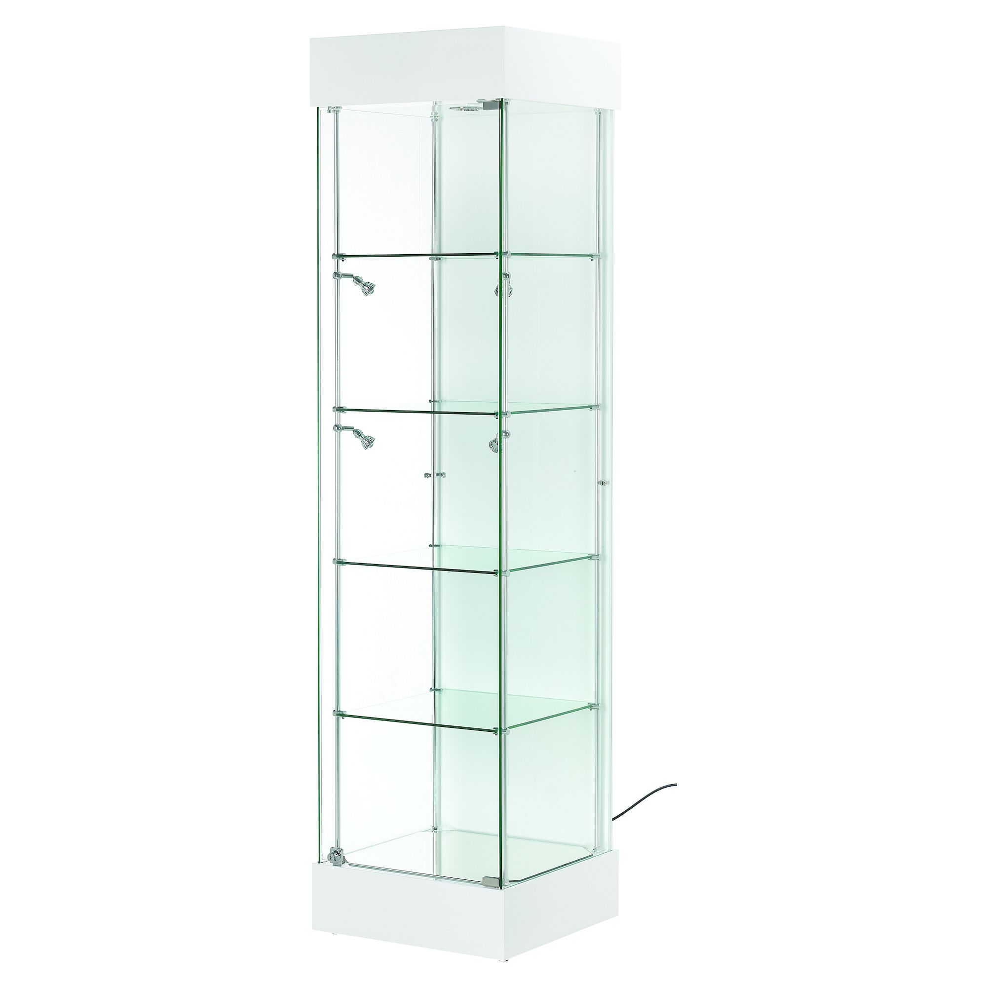 White Gloss Glass Display Cabinets