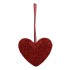 Hanging Glitter Heart - Red - 26cm