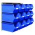 Topstore Wall Mounted Storage Bin Panel Kit - 12 x TC5 Blue Bins