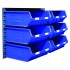 Topstore Wall Mounted Storage Bin Panel Kit - 6 x TC6 Blue Bins