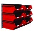 Topstore Wall Mounted Storage Bin Panel Kit - 6 x TC6 Red Bins