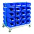 Topstore Double Sided Storage Bin Trolley Kit - 40 x TC5 Blue Bins