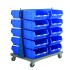 Topstore Double Sided Storage Bin Trolley Kit - 20 x TC6 Blue Bins