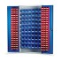 Topstore Storage Bin Cabinet Kit - 120 x TC1 Red + 80 x TC2 Blue + 30 x TC3 Blue Bins