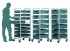 Euro Container Trolley - 8 Tier + 22L Containers