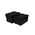 Attached Lid Storage Containers - Black - 60L