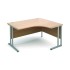 Beech Wooden Curved Office Desk - Right Hand - 730 x 1400 x 1200mm
