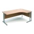 Beech Wooden Curved Office Desk - Right Hand - 730 x 1800 x 1200mm