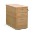 Beech Wooden Office Desk Pedestal - 3 Drawers - 430 x 730 x 800mm