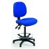 Blue Fabric Draftsman Chair - Fixed Feet