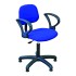 Blue Fabric Heavy Duty Office Chair - Arms + Feet