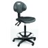 Black Polyurethane Swivel Chair - Castors - 550-800mm