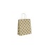 Brown Polka Dot Matt Paper Carrier Bags - 18 x 22 + 8cm