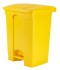 Plastic Pedal Bin With Lid - Yellow - 68L