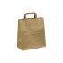 Brown Economy Flat-Handle Paper Carrier Bags - 25 x 30 + 14cm