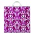 Pink Roccoco Frosted Plastic Carrier Bags - 36 x 36 + 10cm