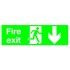Self Adhesive Fire Exit Sign - Down Arrow