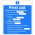 Self Adhesive First Aid Sign - Blue