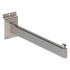 Deluxe Brushed Nickel Slatwall Straight Arm - 30cm
