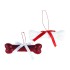 Hanging Bone & Bow Assorted - Red/White