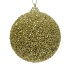 Hanging Glitter Bead Bauble - Gold - 8cm