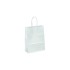 White Ribbed Paper Carrier Bags - 18 x 23 + 8cm