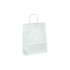 White Ribbed Paper Carrier Bags - 22 x 29 + 10cm
