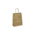 Brown Ribbed Paper Carrier Bags - 18 x 24 + 8cm