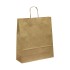 Brown Ribbed Paper Carrier Bags - 35 x 44 + 11cm