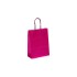 Fuchsia Pink Ribbed Paper Carrier Bags - 18 x 23 + 8cm