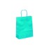 Turquoise Ribbed Paper Carrier Bags - 22 x 29 + 10cm