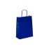 Blue Ribbed Paper Carrier Bags - 22 x 29 + 10cm