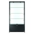 Black Panorama Glass Display Cabinet - Tall Extra Wide + Storage