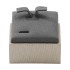 Elegance Grey Fabric Earring Display Box - 56 x 56 x 37mm