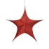 Hanging Glitter Star - Red - 80cm