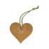 Premium Heart-Shaped Brown Kraft Swing Tags - Strung