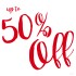 Ribbon Sale Window Cling - Up To 50% Off - 40 x 40cm