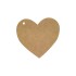 Heart-Shaped Brown Kraft Swing Tags - Unstrung