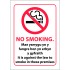 Window Cling No Smoking Sign - Welsh