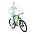 Sports Gloss White Male Faceless Mannequin - Cyclist