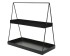 Black Metal Display Shelf - 2 Tier - 43 x 41 x 20cm