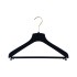 Prima Flocked Plastic Clothes Hangers - Suit With Bar - 38cm