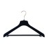 Prima Flocked Plastic Clothes Hangers - Suit With Bar - 42cm
