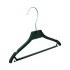 Black 500/46 Plastic Clothes Hangers - 26cm