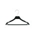 Black 500/44 Plastic Clothes Hangers - 31cm