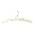 Cream Padded Wooden Clothes Hangers With Beads - 43cm