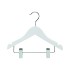 White Wood Childrens Clothes Hangers - Wishbone With Pegs - 28cm