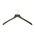 Dark Wooden Clothes Hangers - Non-Slip Wishbone - 43cm