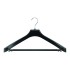 Extra Wide Black Plastic Clothes Hangers - Suit With Bar - 47cm