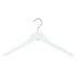White Extra Strong Wooden Clothes Hangers - Flat - 43cm